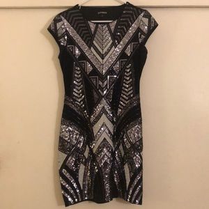 Black & silver sequins dress from Express. Size M.